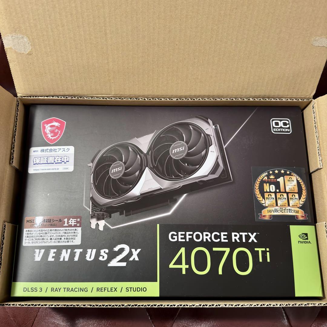グラフィックボード・グラボ・ビデオカード MSI GeForce RTX 4070 Ti VENTUS 2X 12G OC