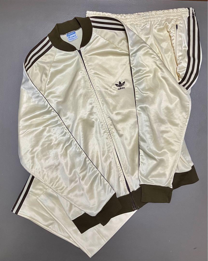 上下 adidas アディダス ATP クリーム×ブラウン ビンテージ ジャージ