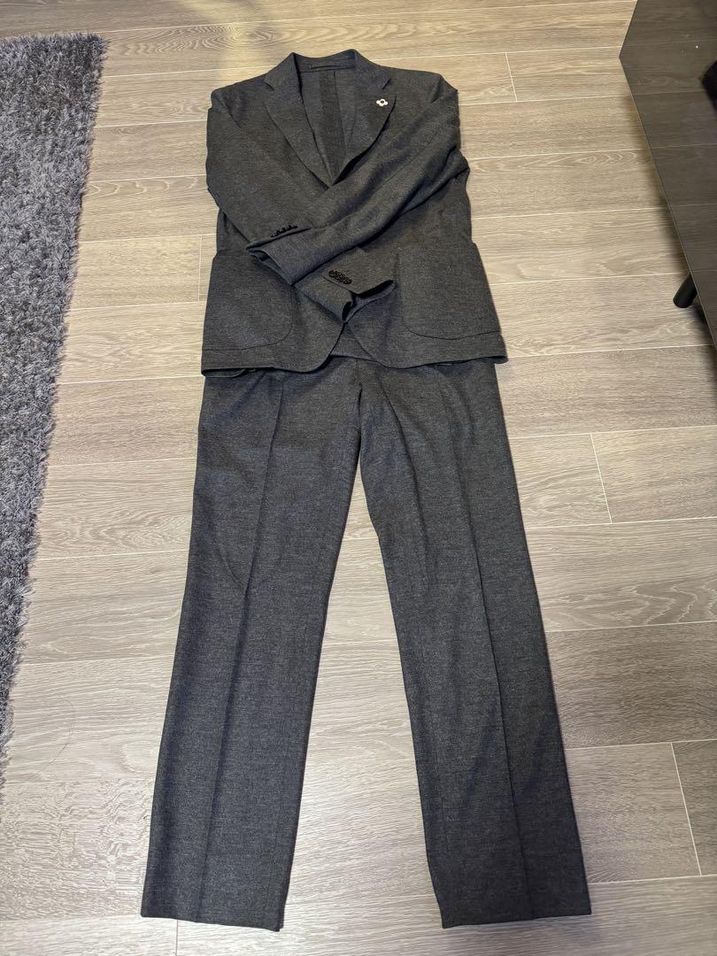 LARDINI セットアップ　メンズ　ジャケット　パンツ　ストレッチ素材