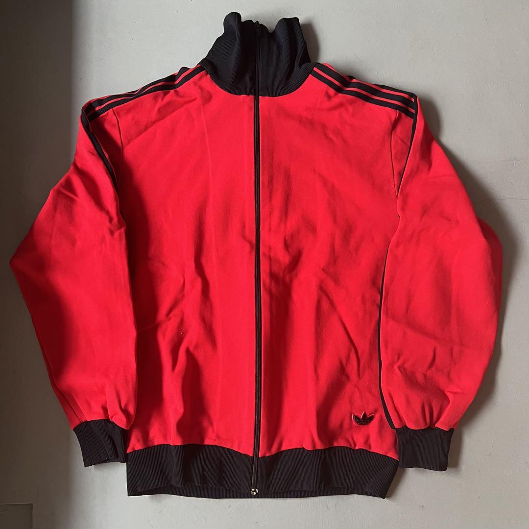 adidas 70s トラックジャケット デサント製 小松菜奈着用モデル 赤 黒