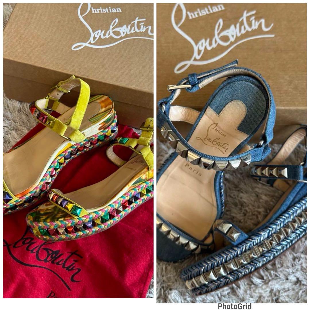2点Christian Louboutin カタクロウサンダル 36