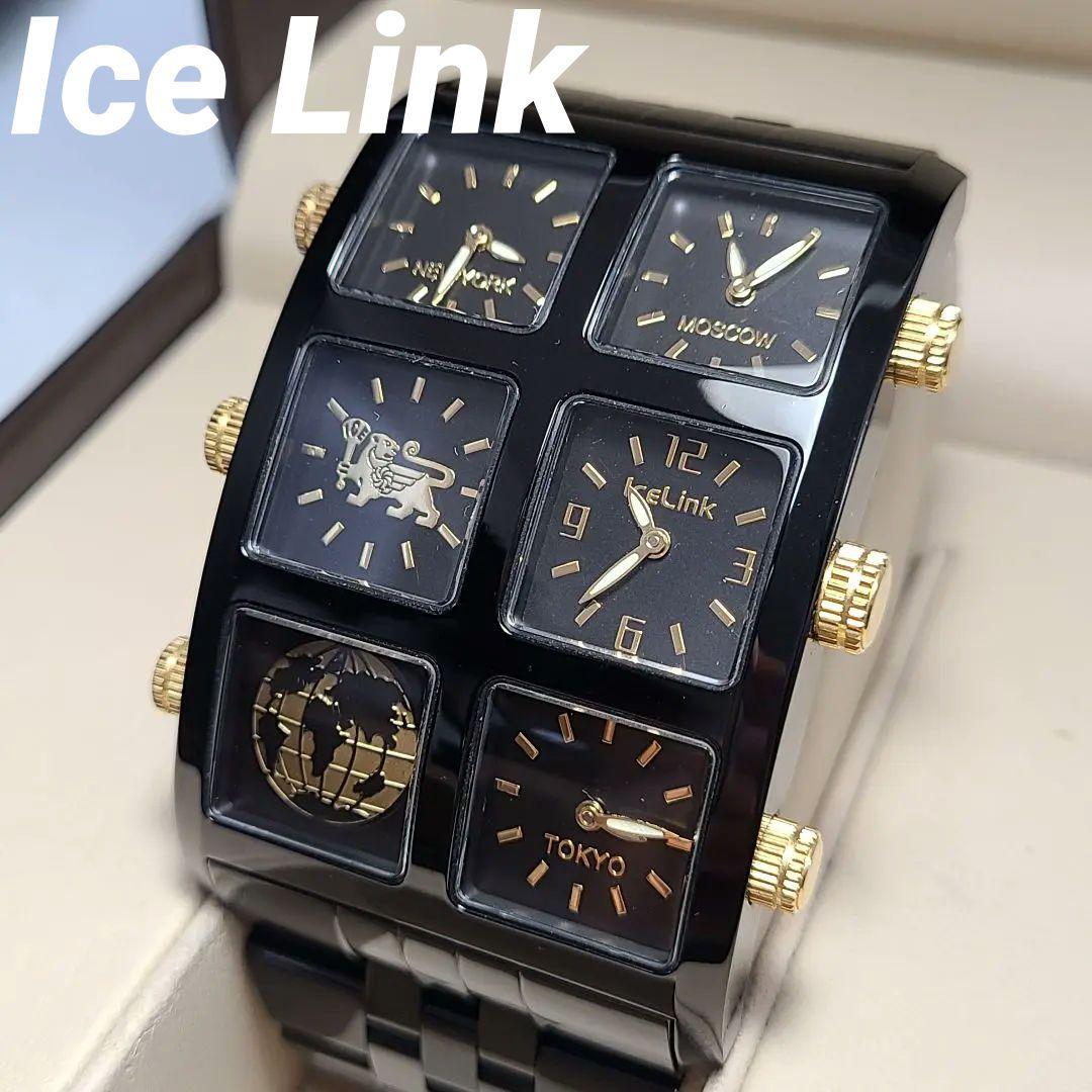 【美品】Ice Link　アイスリンク　BIGケース　4タイム　稼働品　腕時計