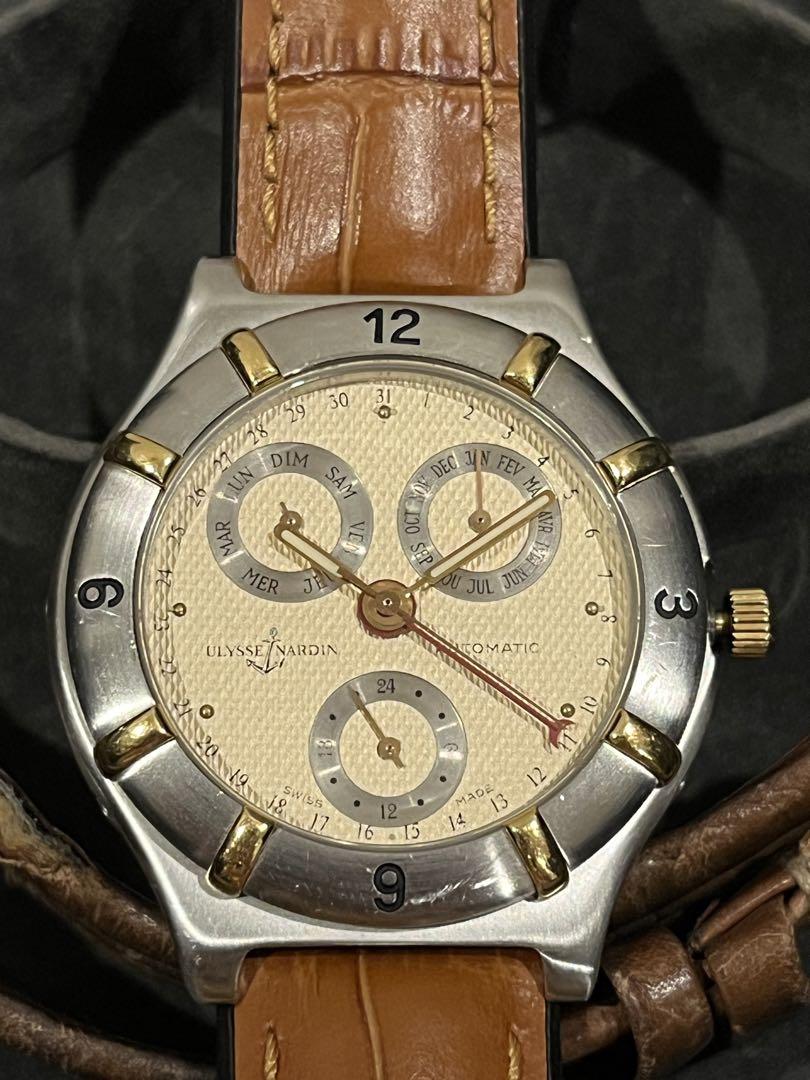 【レア】ユリスナルダン　アクア　トリプルカレンダー　Ulysse Nardin