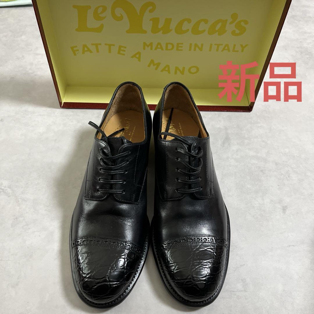 【新品、未使用】レユッカス　レショップ別注　キャップトゥー　クロコ　40.5