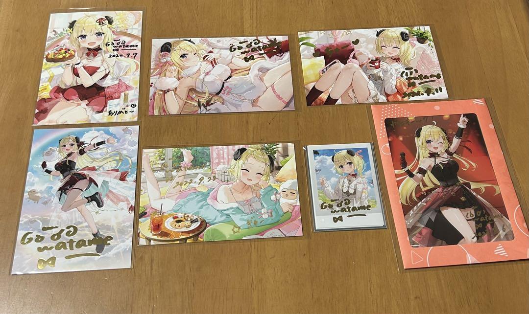 角巻わため　直筆・複製サイン入りポストカード全部セット　周年　誕生日　ホロライブ