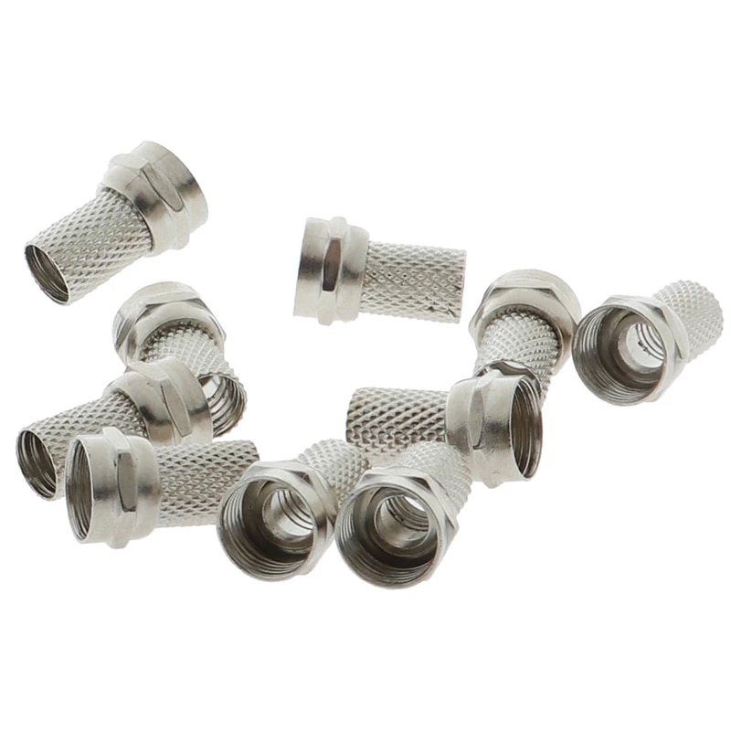 Larger Diameter 7 mm F connectors Screw F Plugs pack 5 Cable Sat TV Larger Diameter 7 mm F connectors Screw F Plugs pack 5 Cable Sat TV