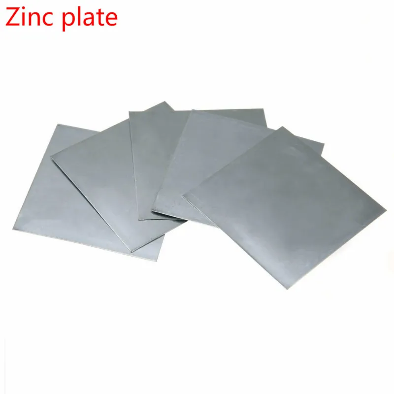 5 x High Purity 99.9% Pure Zinc Zn Sheet Plate 140x140x0.2mm for Science Lab 