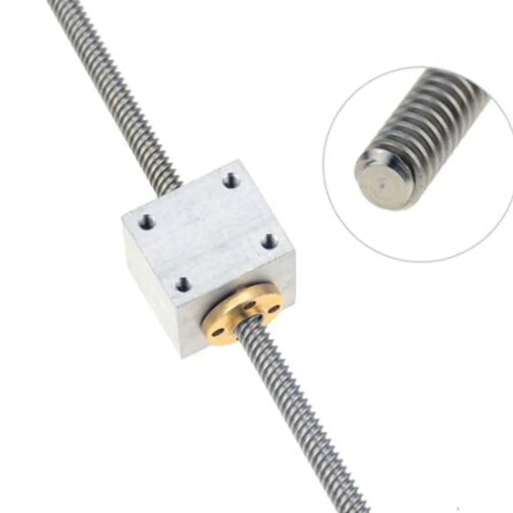 linear shaft+nut housing+couper+KP08 SK8 Lead screw pitch 2mm lead 2mm L-200mm linear shaft+nut housing+couper+KP08 SK8 Lead screw pitch 2mm lead 2mm L-200mm