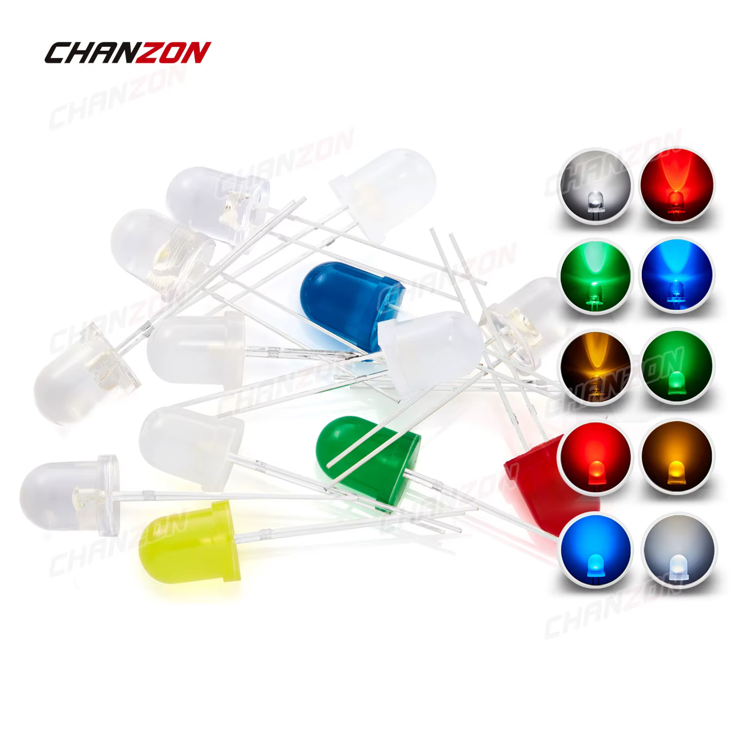 Super Bright Light 8mm Diffused LED Emitter Diode 