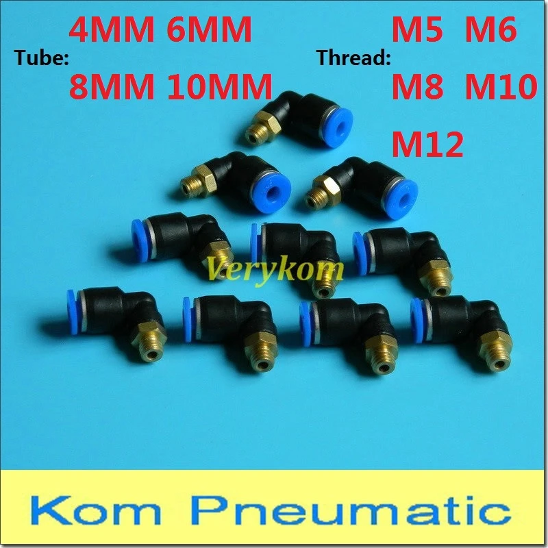 B10-02061 4MM o.d tube straight X M5 push in fittings 