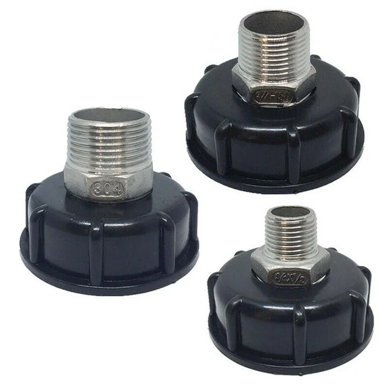 60mm Thread to 1/2 3/4" Y Shaped Quick Valved Connector IBC Tank Adapter Tap!E4H 60mm Thread to 1/2 3/4" Y Shaped Quick Valved Connector IBC Tank Adapter Tap!E4H