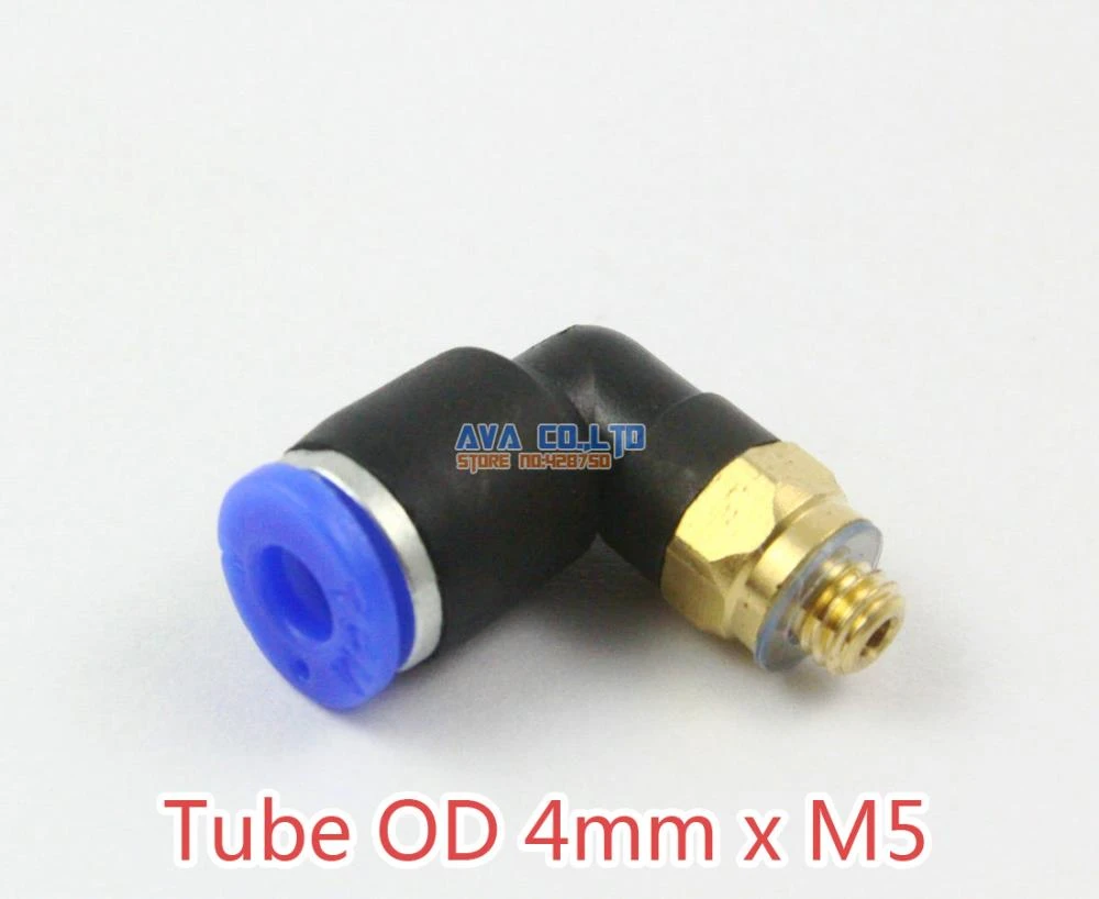B10-02061 4MM o.d tube straight X M5 push in fittings 