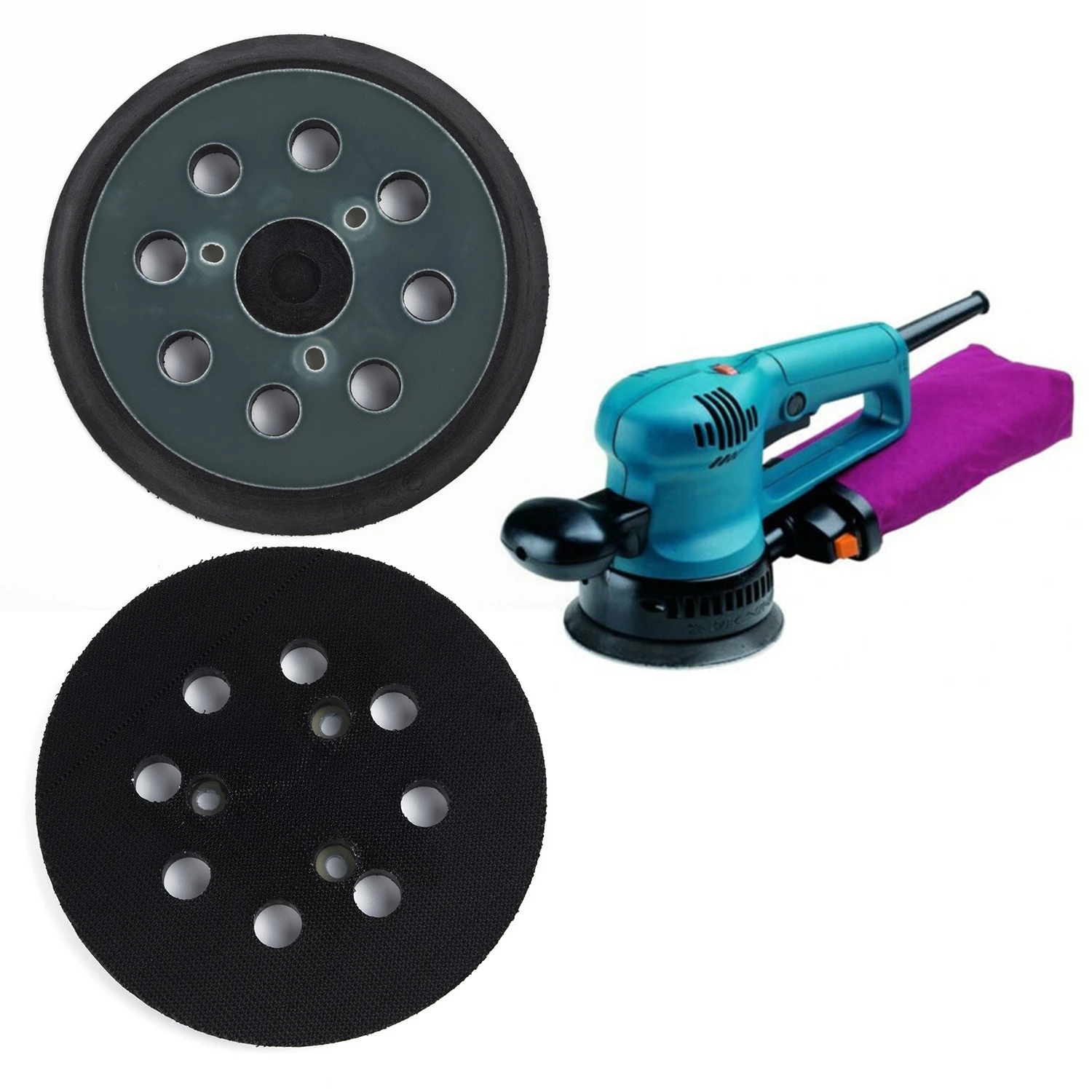 5'' 125mm Orbital Sander Hook And Loop Backing Pad Rotary Sponge Pad Sanding Pad 