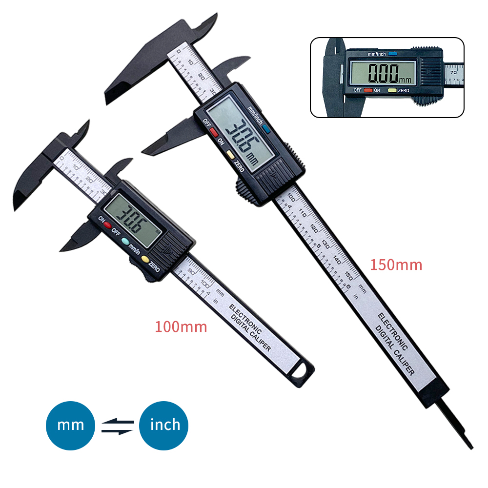 6'' LCD Digital Vernier Caliper Micrometer 150mm Gauge Ruler Measure Tool 