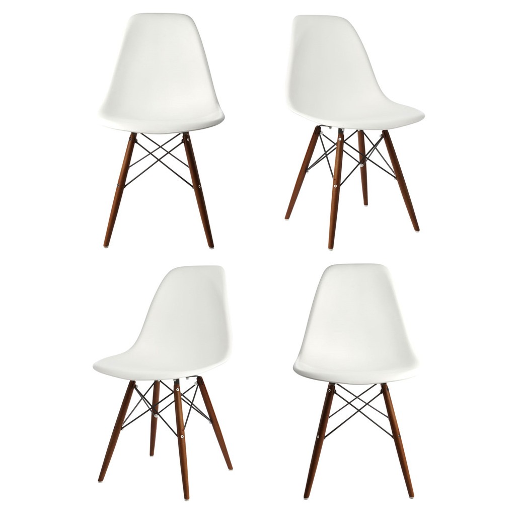 Set of 1 Dining Eiffel Chair Retro Solid Wood Legs Lounge Plastic Chair Living Set of 1 Dining Eiffel Chair Retro Solid Wood Legs Lounge Plastic Chair Living