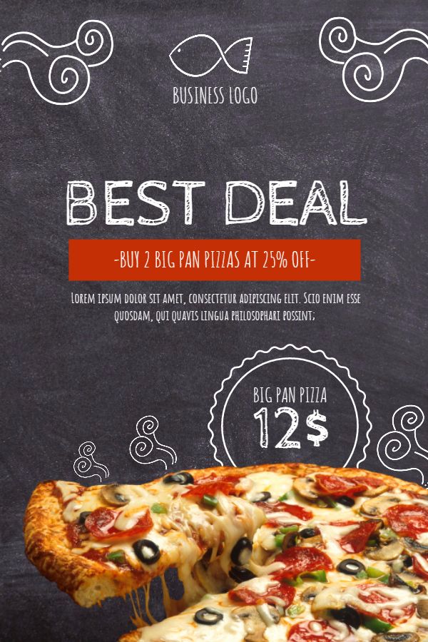 PIZZA SERVED HERE TAKEAWAY CAFE RESTAURANTE PVC BANNER PROMOTIONAL VARIOUS SIZES 