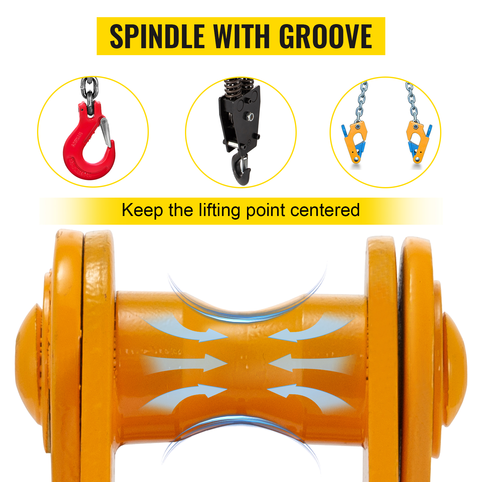 1Ton Beam Clamp I Beam Lifting Clamp Heavy Duty Beam Hangers in Black 