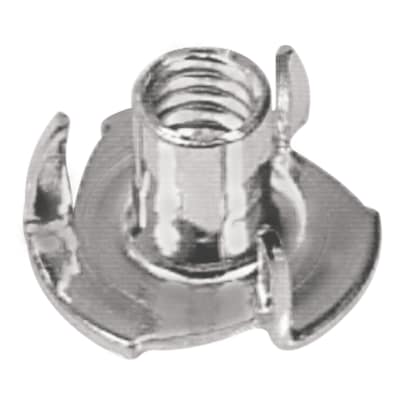 1/4"-20 x 7/16" Coarse Thread Tee Nut 3 Prong Zinc Plated 1/4"-20 x 7/16" Coarse Thread Tee Nut 3 Prong Zinc Plated