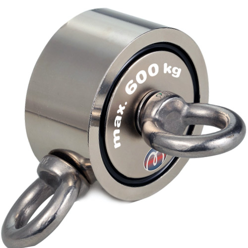 Double Side Super Strong Fishing Magnet Neodymium Pulling Force Round 200/300KG 