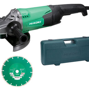 Hitachi 115mm 4 1/2" Angle Grinder 240V Includes CASE & DIAMOND BLADE G12STXCD Hitachi 115mm 4 1/2" Angle Grinder 240V Includes CASE & DIAMOND BLADE G12STXCD