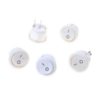 5 X Car 12V ON/OFF Round Rocker Boat Toggle Switch Push Button BlacYNFKNJ 