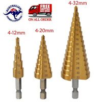 3x/Set 4-12/4-20/3-12mm Mini HSS Steel Step Cone Drill Titanium Bit Hole Cutter 