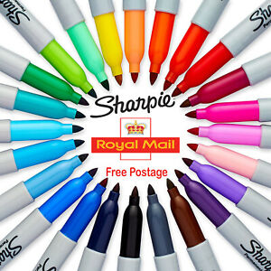 KaiKaiYingBiye Black Permanent Marker Pens Fine Point Tip Sharp 6 x Pen Pack UK 