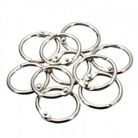 80 mm Metal Silver Split Rings Loop Hoop Hinged Book Binder Album Key Chain New 