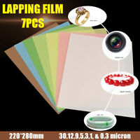 8.5x11'' 3M Microfinishing Sheet Lapping Film Assortment 30,12,9,3,1,5 0.3 