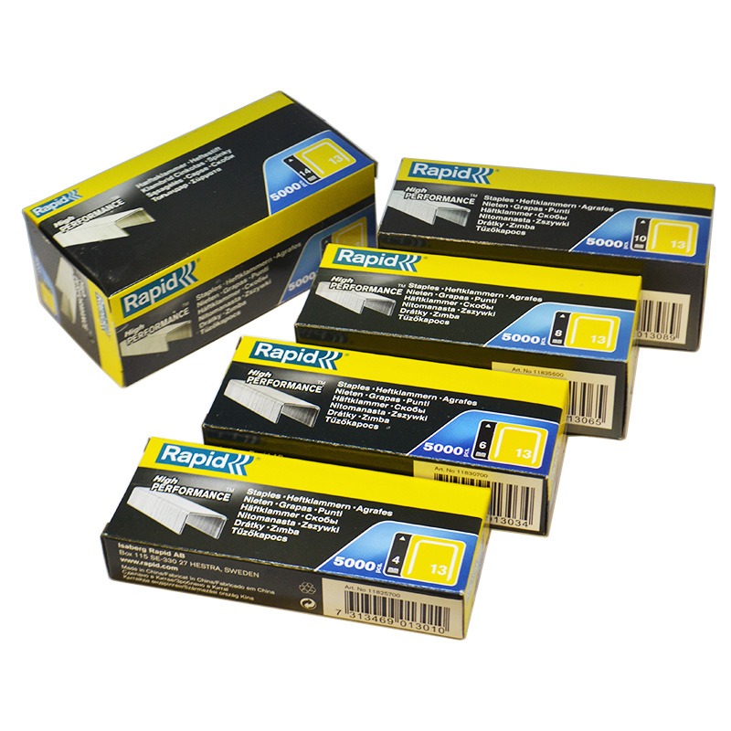 R13-4 RAPID 13 TACKER STAPLES 10mm wide x 4mm leg 5000 per box 