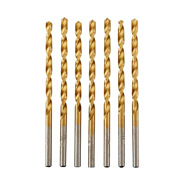 50 Piece HSS Metric Twist Drill Bit Set Titanium Nitride Coated Metal UKStock R7 