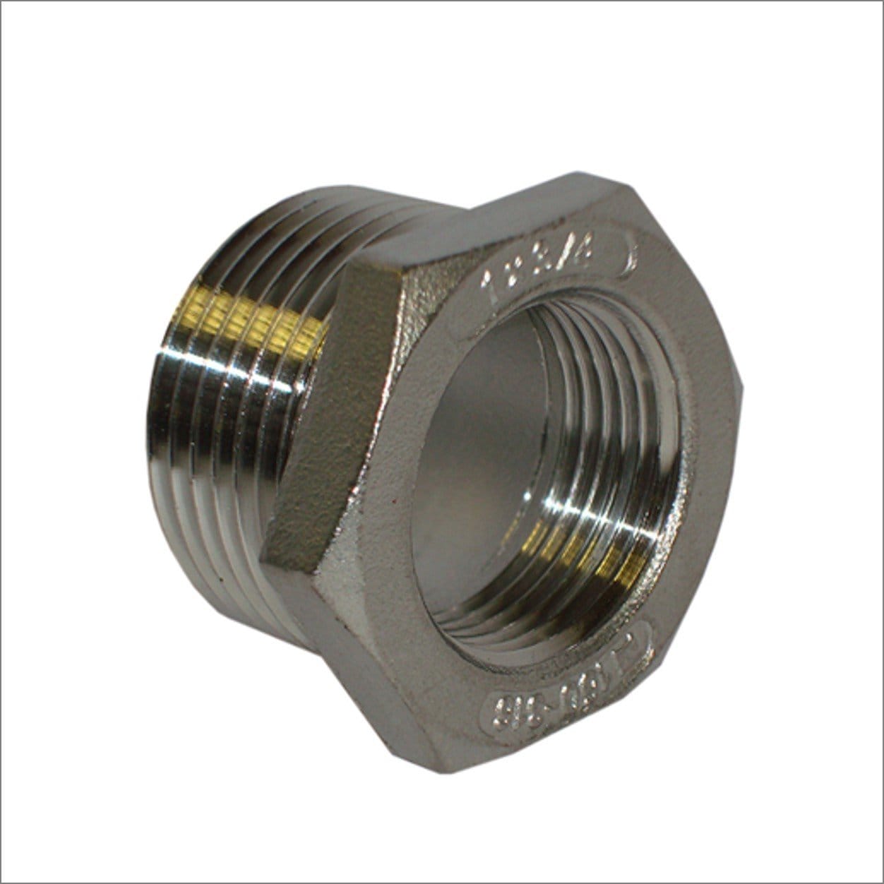 1-1/2" X 3/4" BSP Reducing Bush Black Malleable Iron Pipe Fitting 1-1/2" X 3/4" BSP Reducing Bush Black Malleable Iron Pipe Fitting