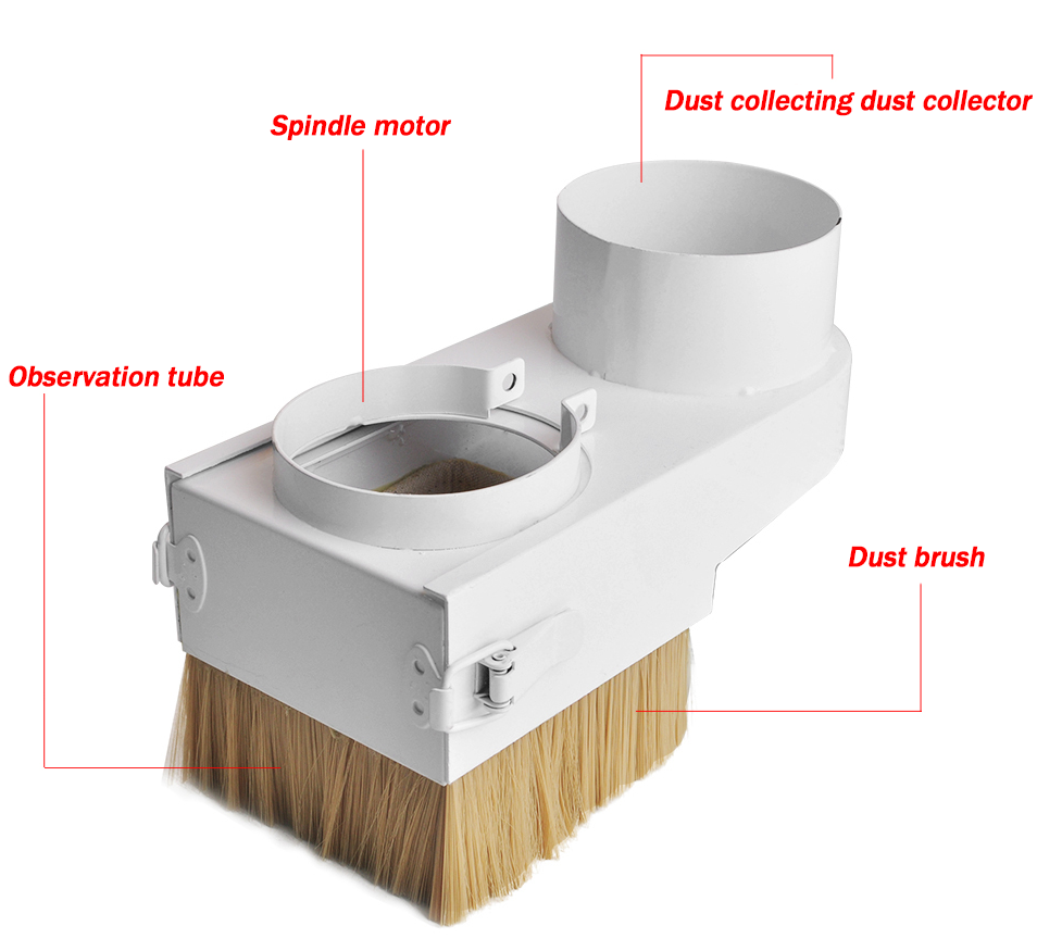 Dust Collector Dust Cover Brush For CNC Spindle Motor Milling Machines 
