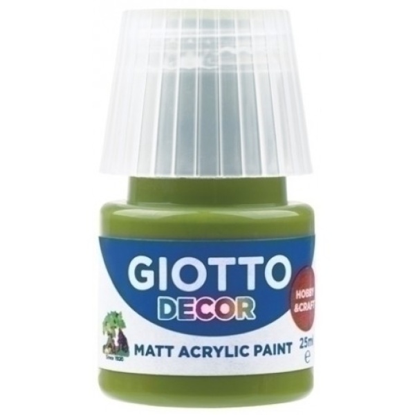 12 Tempera Acrílica GIOTTO 25ML Verde oliva