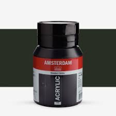 Bote acrílico Negro 500ml Amsterdam