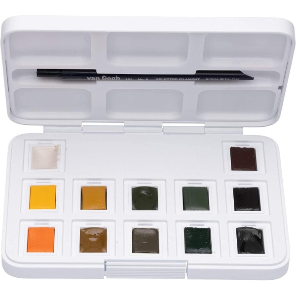 Caja de acuarelas Vangogh sombras de la naturaleza