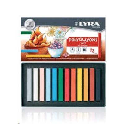 Pastel en barra 12ud polycrayon soft Lyra