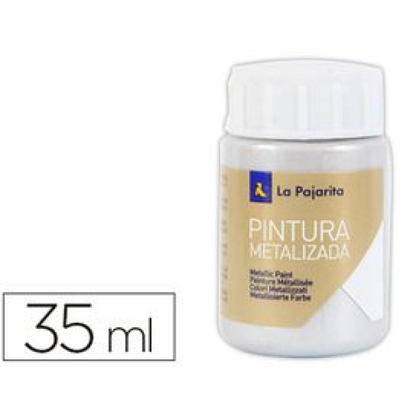 Pintura metalizada plata 35ml La pajarita