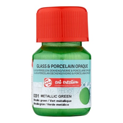 Pintura para vid  y porc  opaca 35 ML verde metali