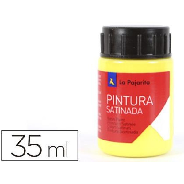 Pintura satinada amarillo limón 35ml La pajarita