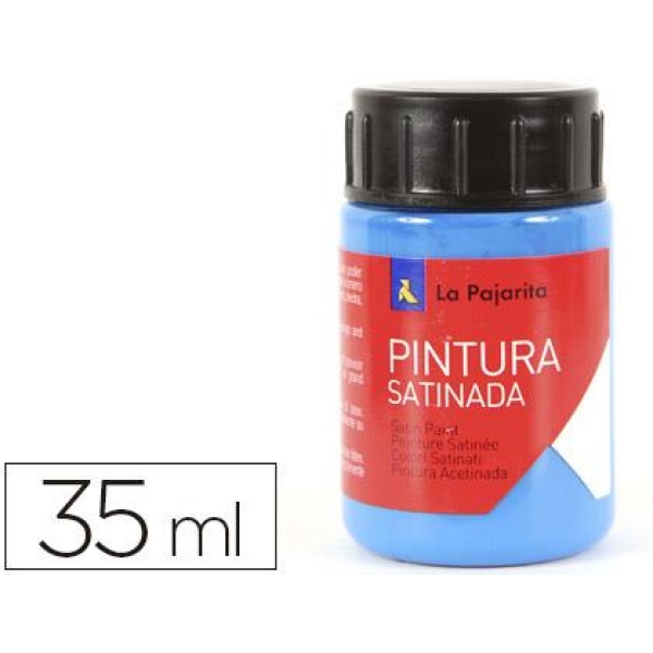 Pintura satinada azul cyan 35ml La pajarita