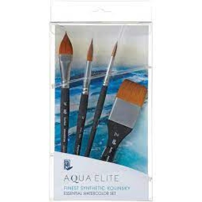 Set 4 pinceles aqua élite