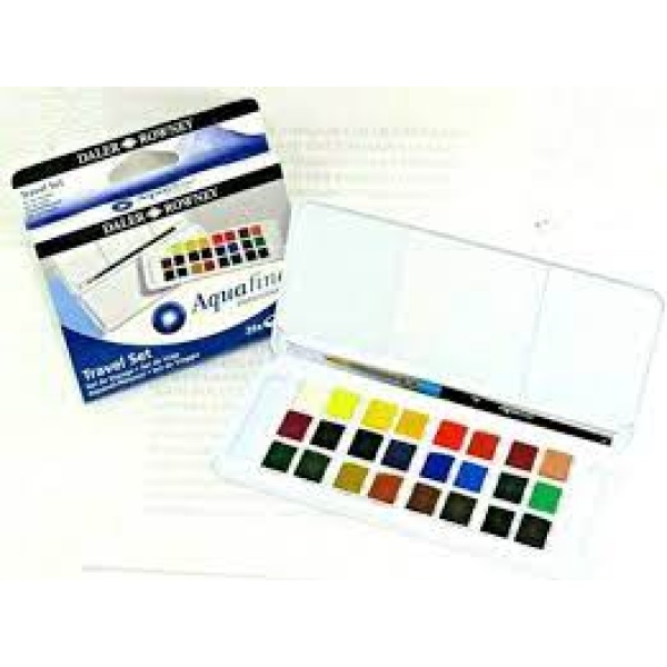 Travel set acuarela 24 colores Aquafine