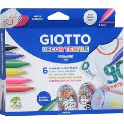 6 rotuladores giotto decor textile