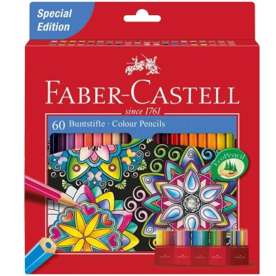 60 lápices hexagonales colores Faber-Castell