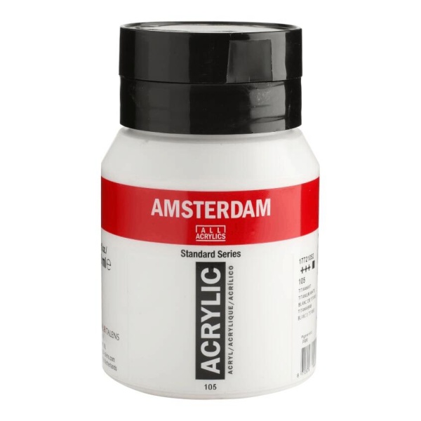 Bote Acrilico Blanco 500ml Amsterdam