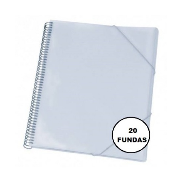 Carpeta espiral con fundas 20HJ transparente