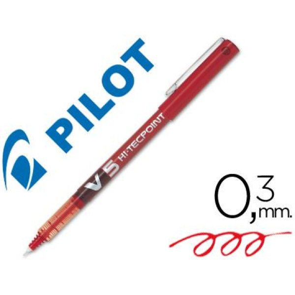 Pilot V5 rojo hi tech