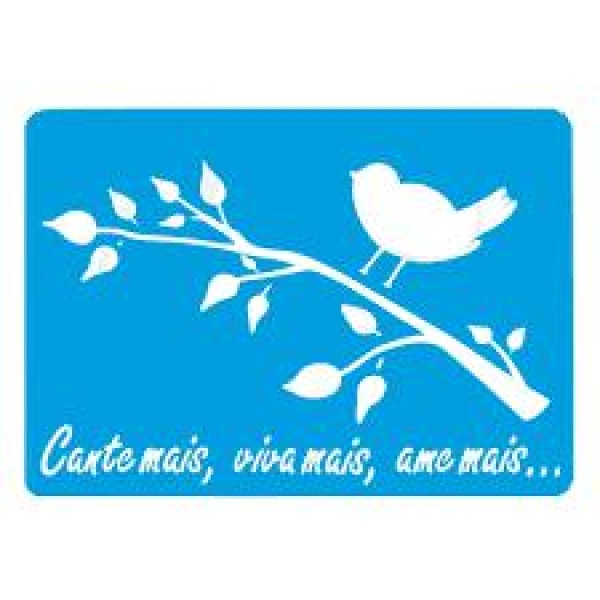 Plantilla stencil pajaro 20x15cm