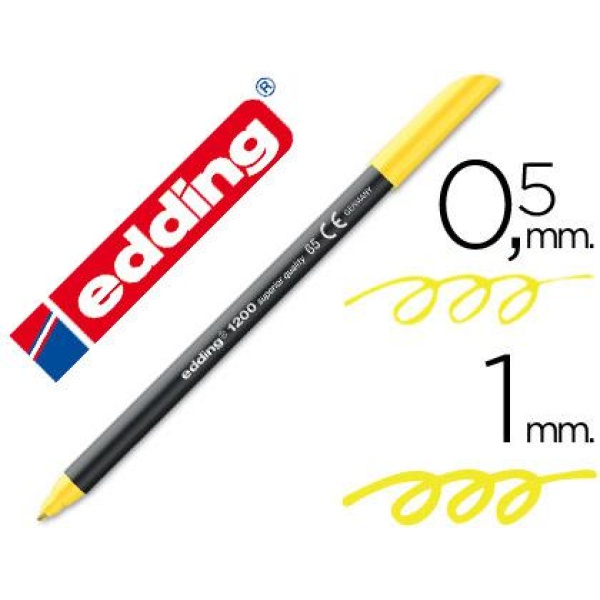 Rotulador edding 1200 amarillo neon